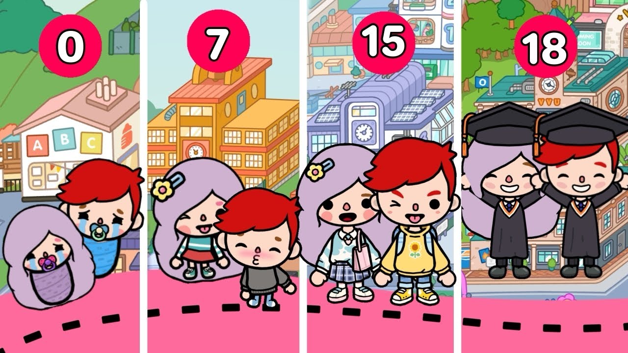 How We Meet! Our Love Story From Kindergarten To College 🩷🏫 Toca Boca | Toca Life World