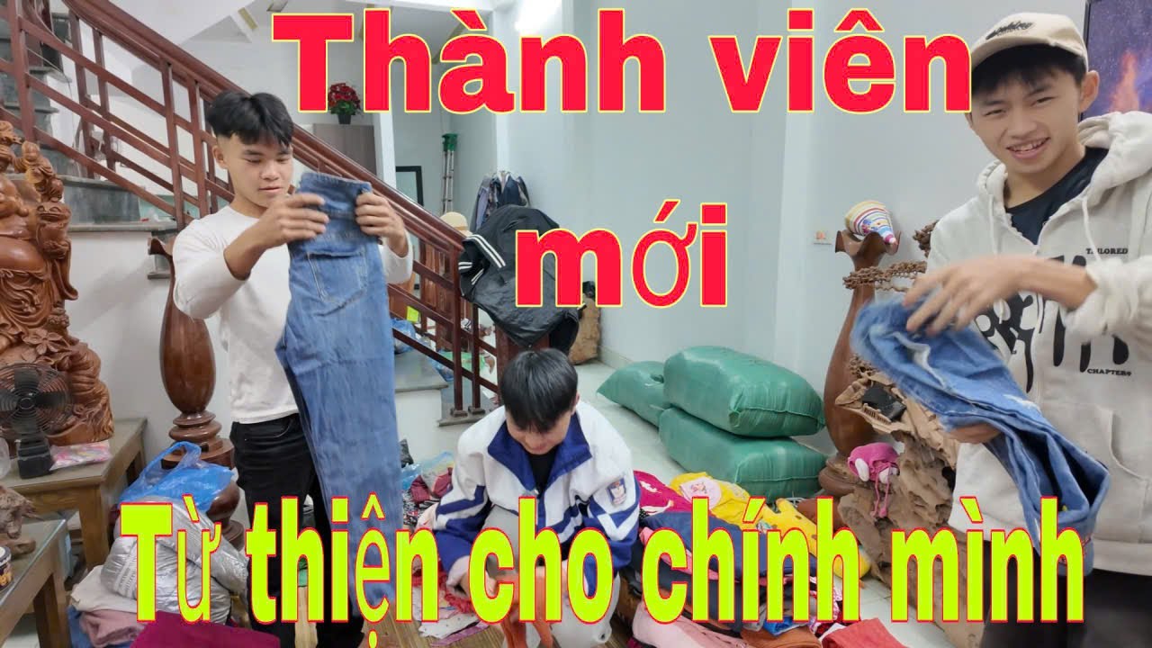 Thành viên mới tham gia xếp đồ từ thiện DinhTheChau#xh