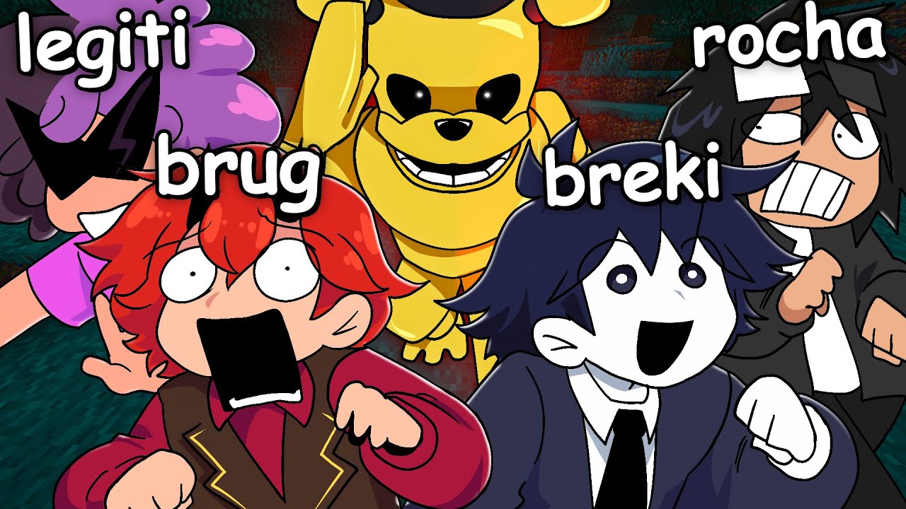 tentando sobreviver ao FAST FREDBEAR no MINECRAFT com youtubers idiotas