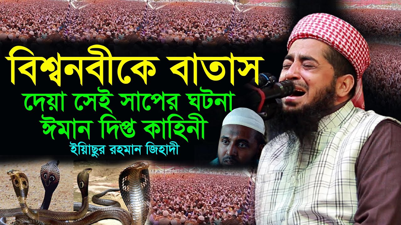 বিশ্বনবীকে বাতাস দেয়া সেই সাপের ঘটনা | Mufti eliasur rahman zihadi | ইলিয়াছুর রহমান জিহাদী ওয়াজ