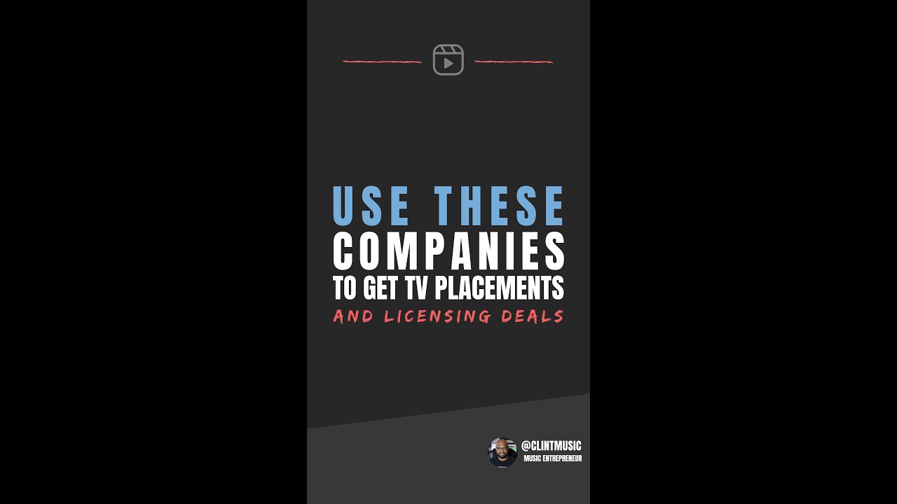 Use These Companies To Get TV Placements 📺 | How To Submit Music For TV & Film #shorts