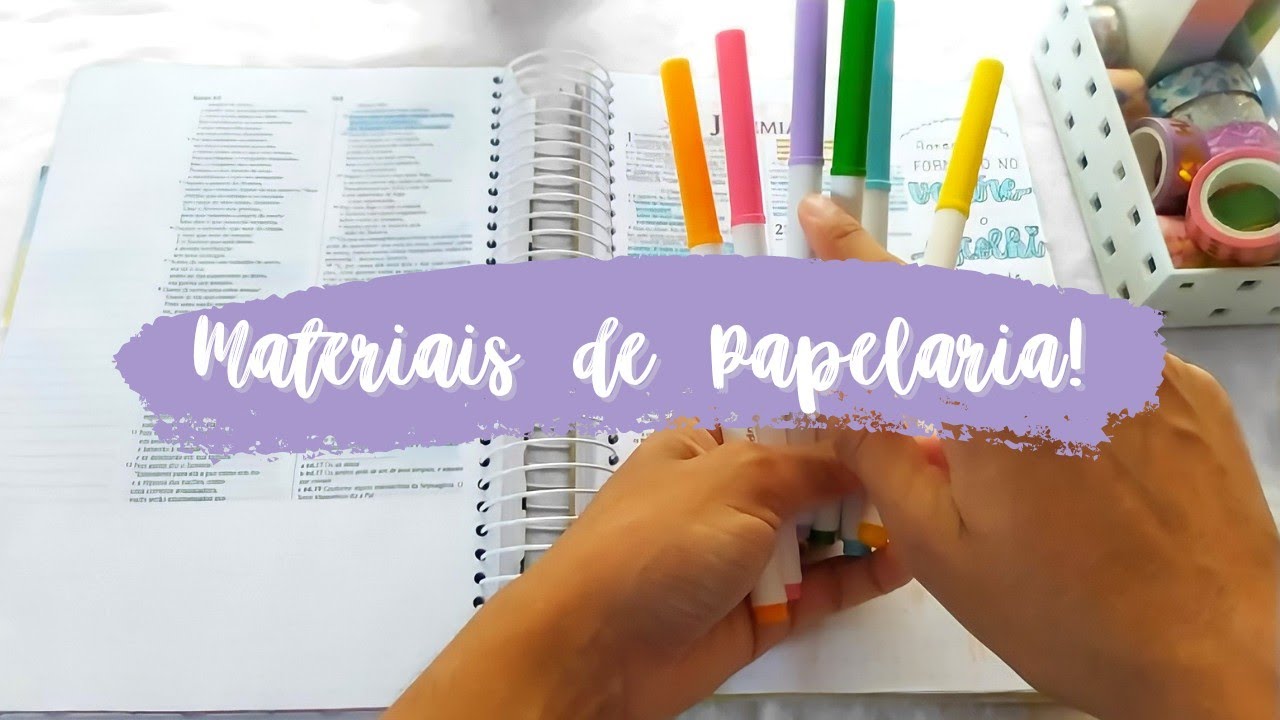 Materiais de Papelaria que uso na Bíblia!