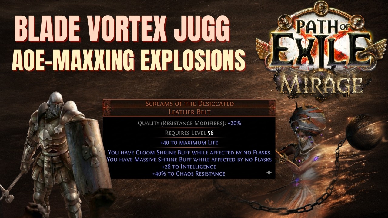 Blade Vortex Jugg (ft. Minion Pact) | AOE-MAXXing GLOOM Explosions | POE 3.28 Mirage