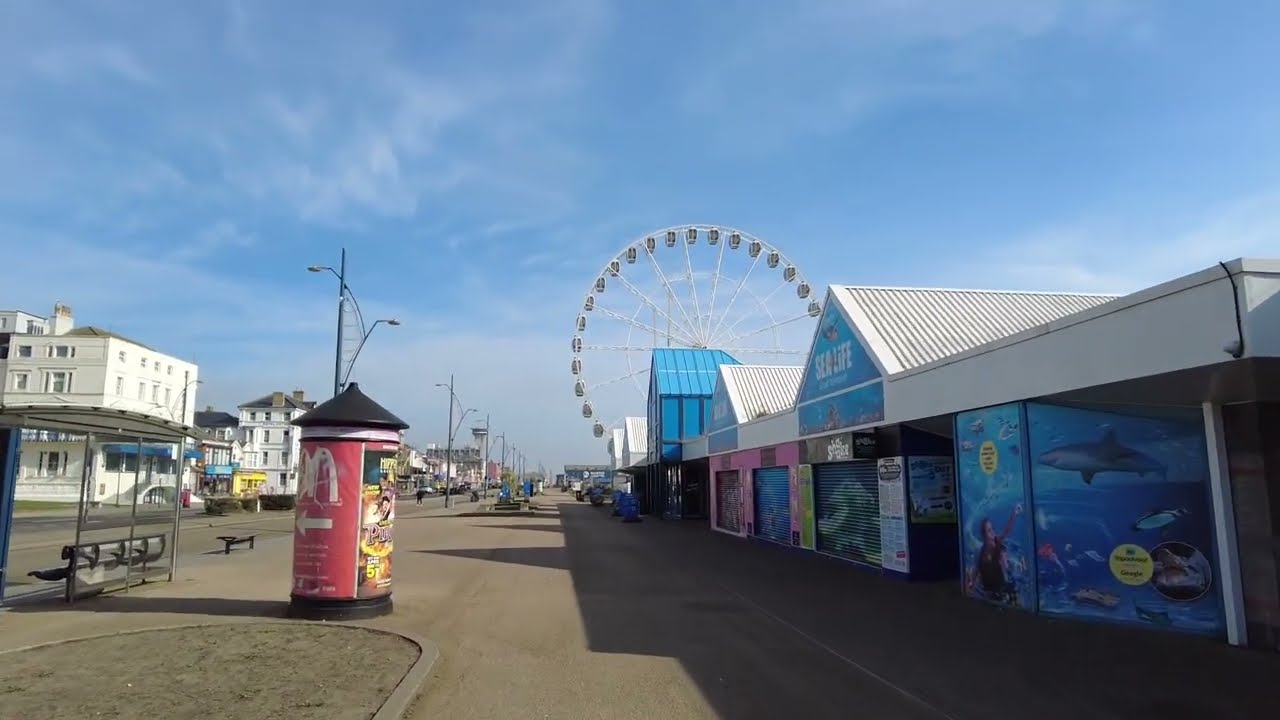 Great Yarmouth seafront walk April 2025