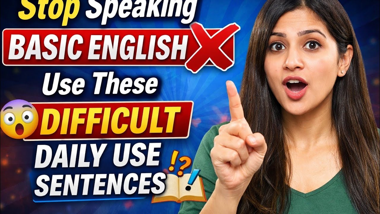 👉 Stop Speaking Basic English ❌ | Use These Difficult Daily Use Sentences #english 