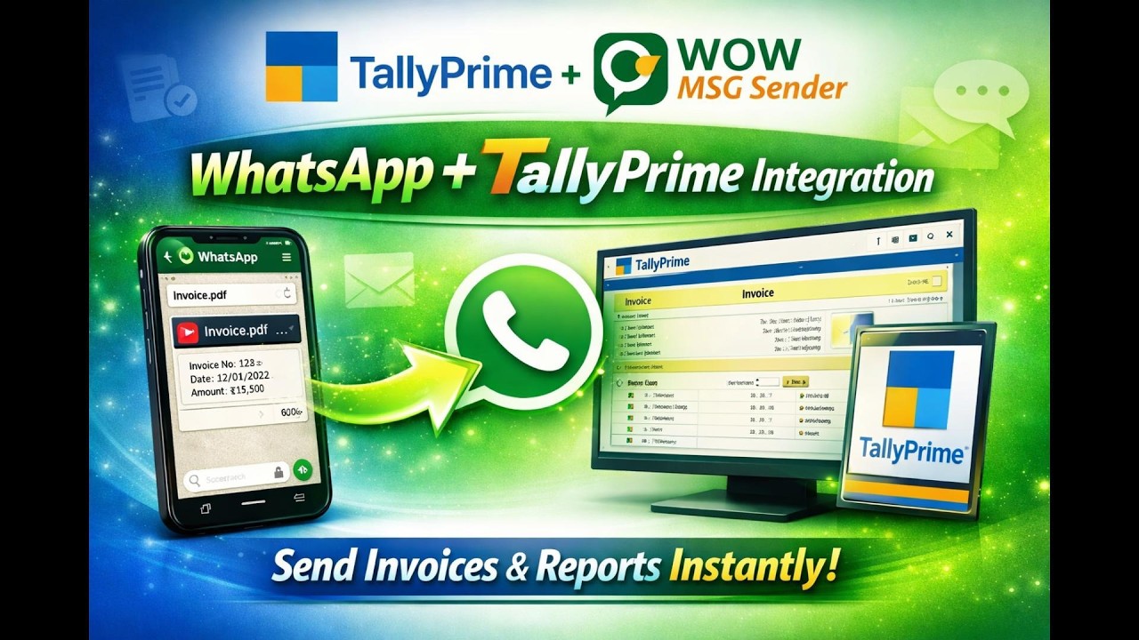 Connect WhatsApp with TallyPrime|Send WhatsApp Messages fromTallyPrime Instantly|TallyPrime WhatsApp