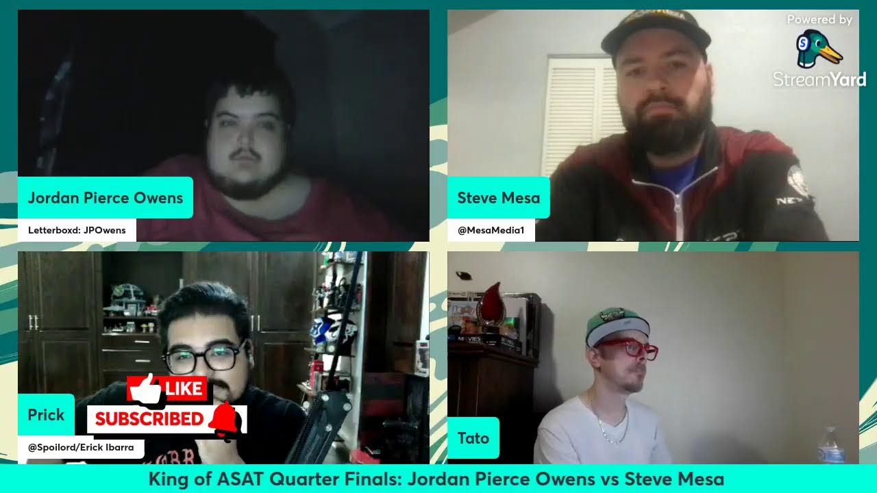 A Show About Trivia #662: King of ASAT Quarter Finals: Movie Trivia: Jordan Owens vs Steve Mesa