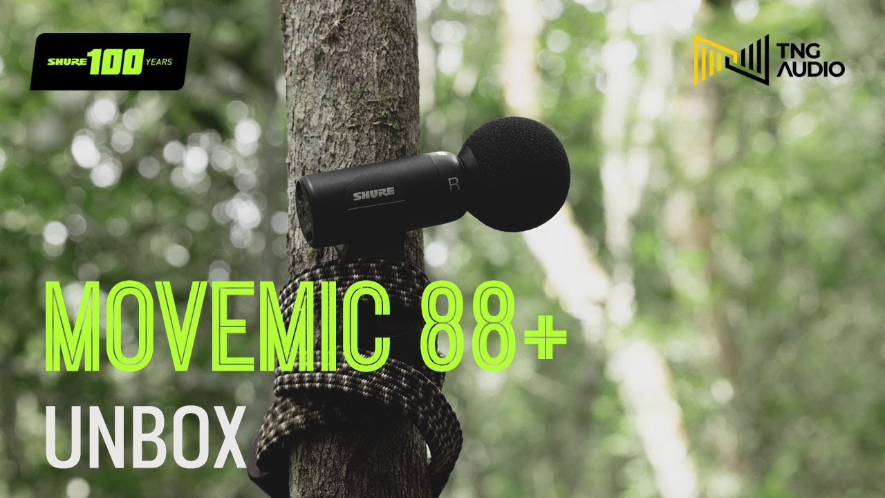 Unbox micro quay phim không dây Shure Movemic 88+ Receiver Kit