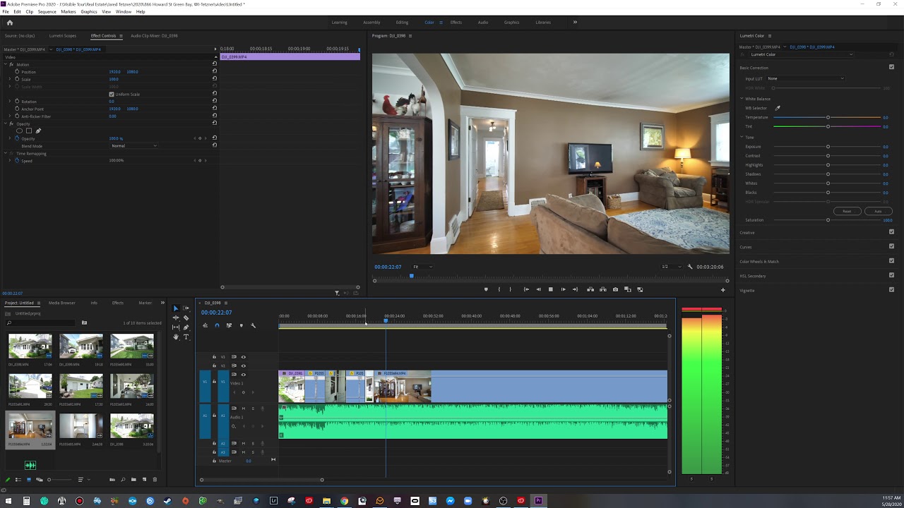 How to Edit a small house video walk through in Premiere PRO CC