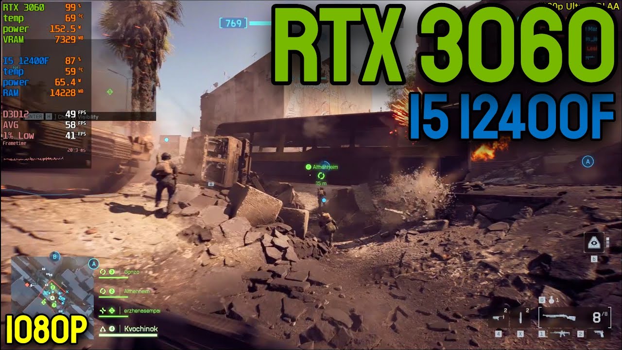 RTX 3060 12GB + I5 12400F - Battlefield 6 Beta - 1080p - All Settings