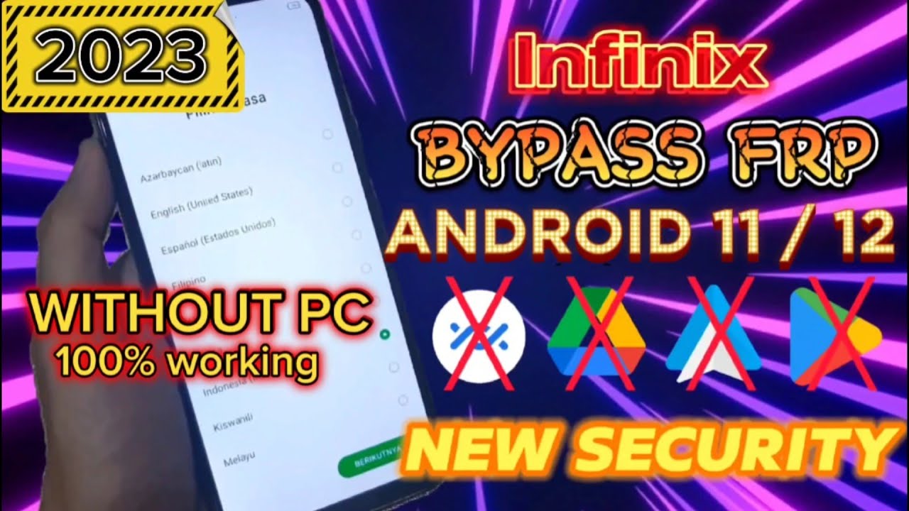 Infinix HOT 12 Play X6816 - Bypass FRP Google Android 11 12 New Security 2023 Without PC