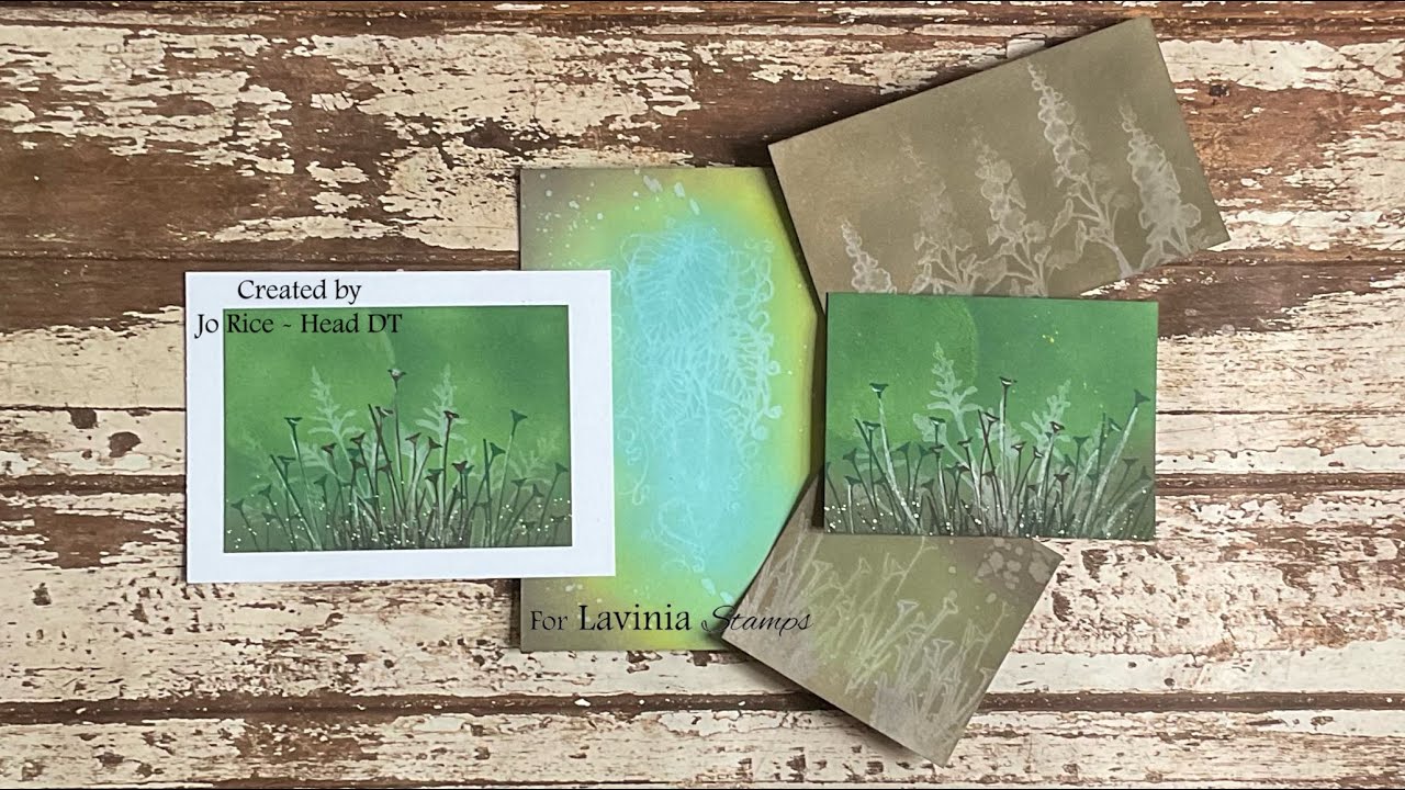 Ghost Stamping amongst the Buttercups by Jo Rice #laviniastamps #cardmaking #distressoxide