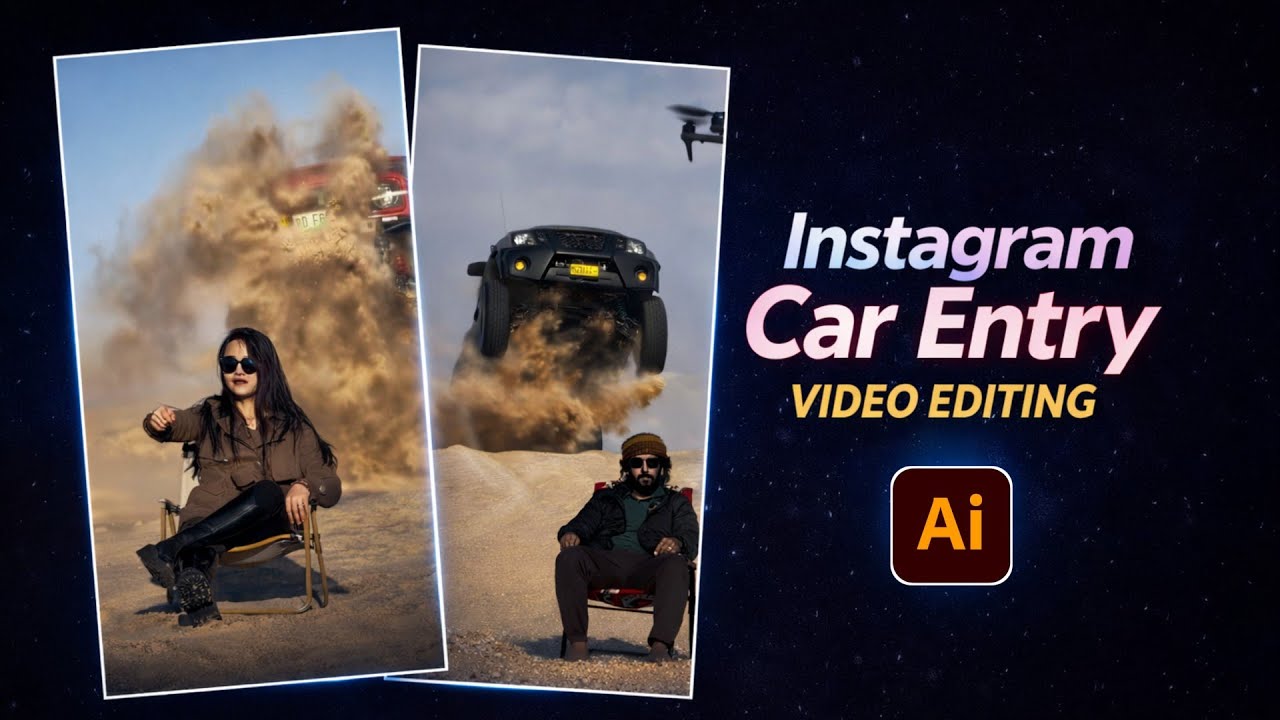 instagram trending car entry video editing || car jump entry video editing | car entry ai video edit