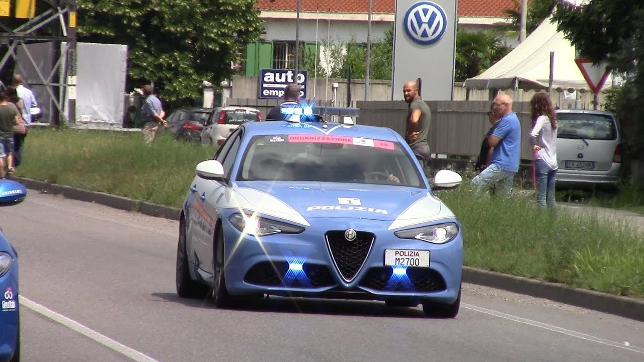 [GIRO D'ITALIA 2018 | STAGE 18] POLIZIA STRADALE IN SIRENA + SCORTA AL GIRO D'ITALIA (Vigevano)