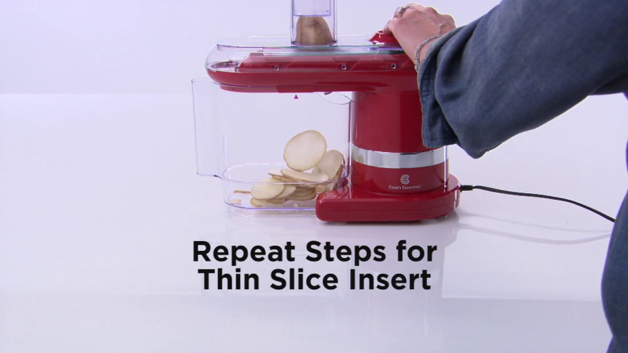 Cook's Essentials Electric Mandoline w/7 Blades & Lid on QVC