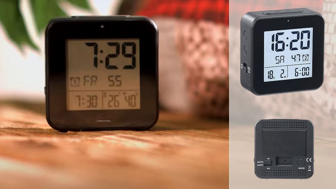 NX5795 - REVEIL THERMOMETRE HYGROMETRE NOIR