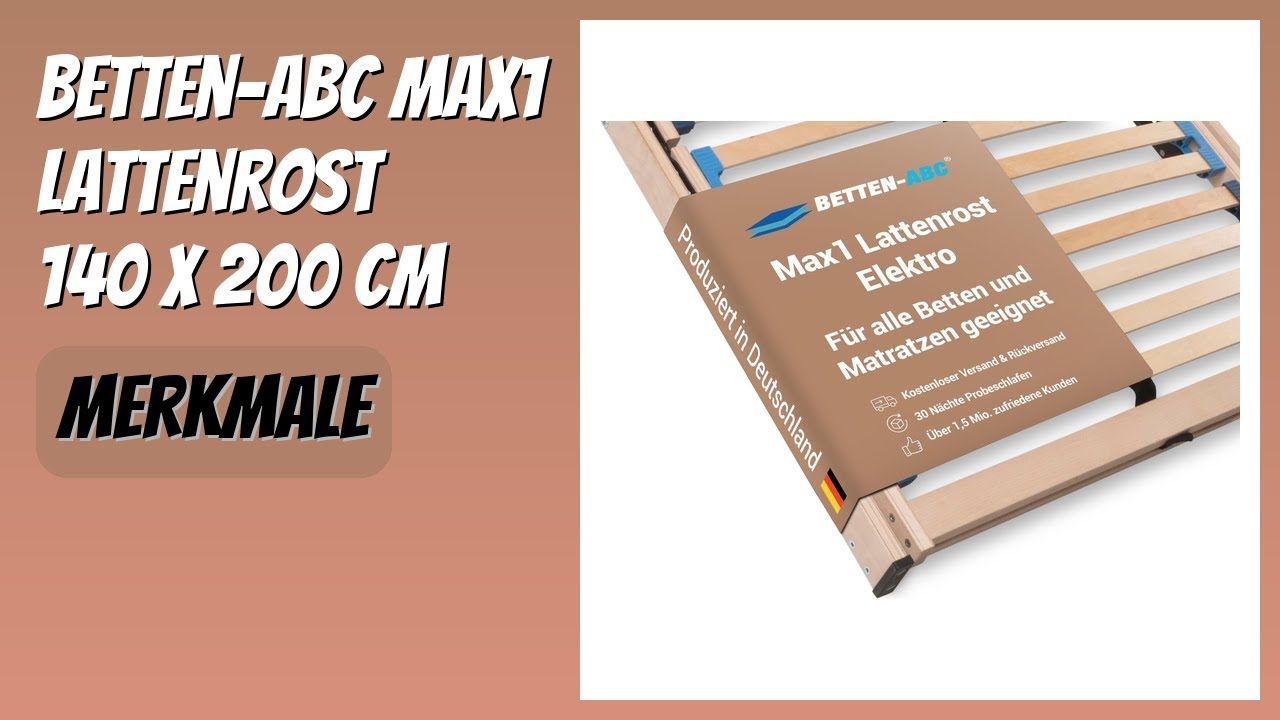 BEWERTUNG (2025): Betten-ABC Max1 Lattenrost 140 x 200 cm. Infos