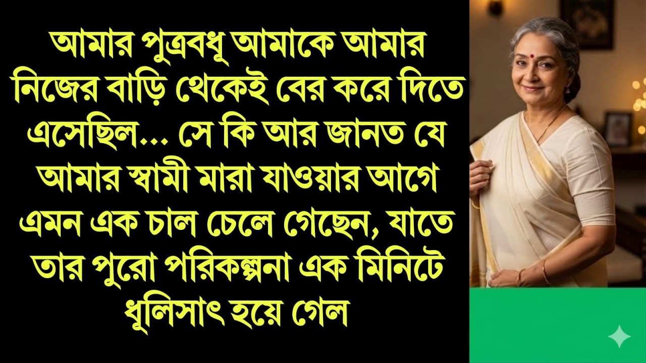 নিজের বাড়ি থেকে তাড়িয়ে দিতে চেয়েছিল পুত্রবধূ, কিন্তু শেষ মুহূর্তে মৃত স্বামীর এক চালে সব শেষ! |