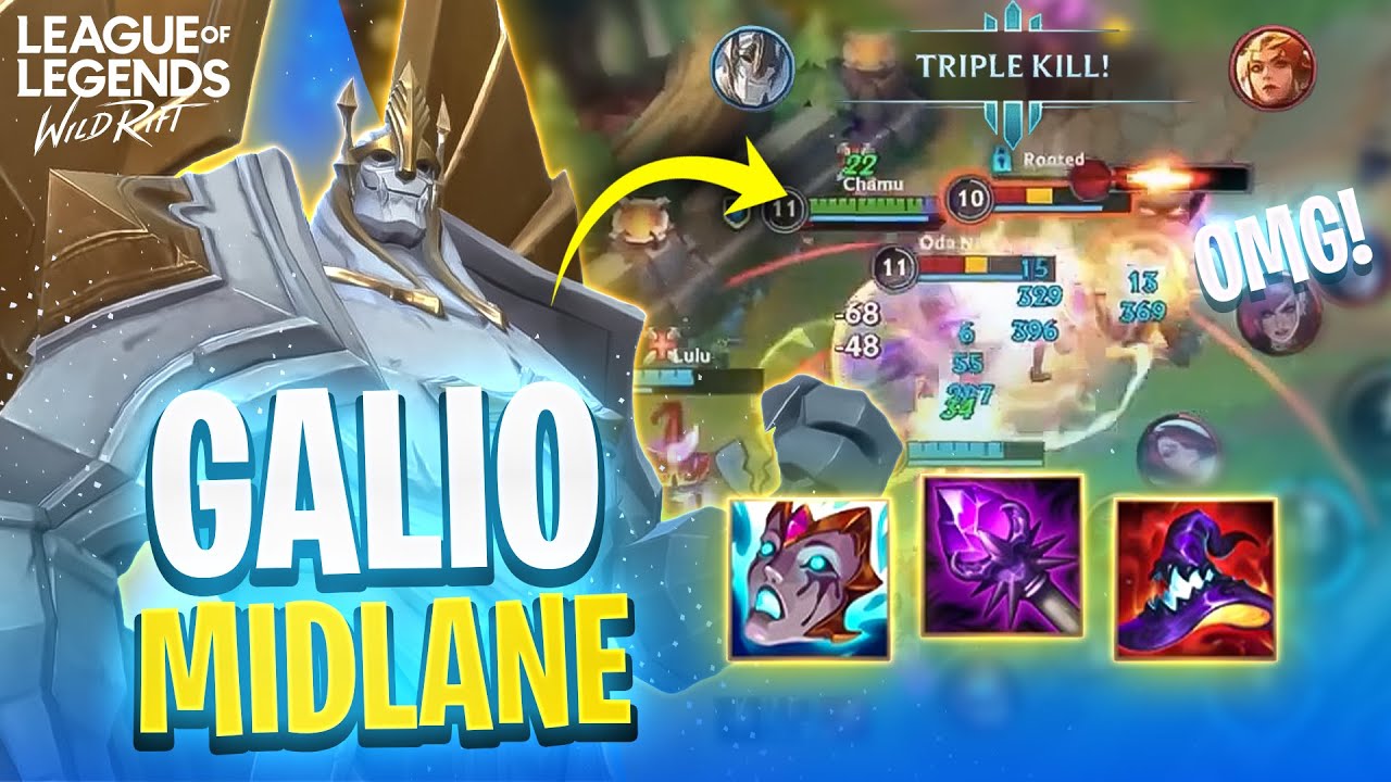 WILD RIFT | GALIO MID DOMINATION! (Abusing Flash/Taunt Combo!) Wild RIft Mid Galio Gameplay