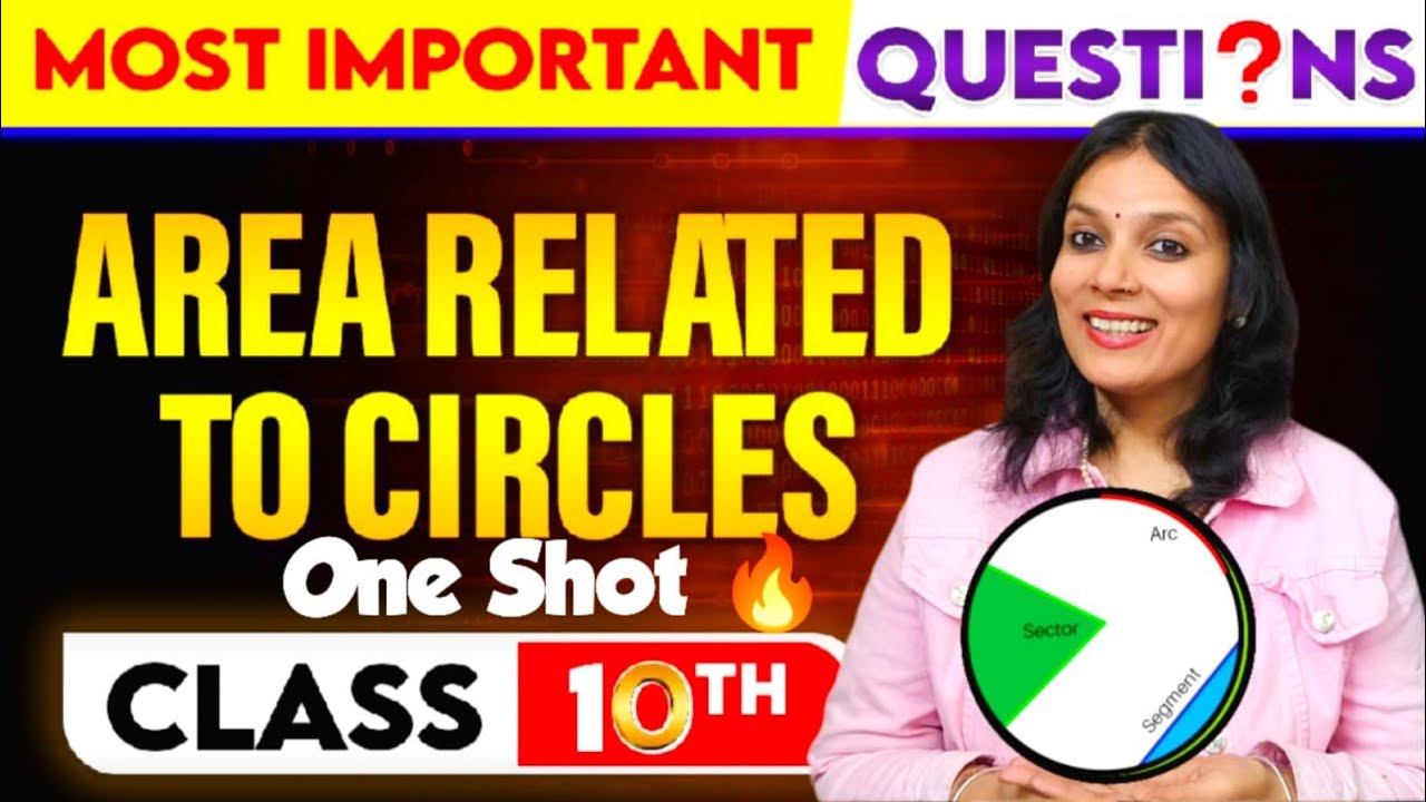 Class 10th maths area related to circle ⭕ one shot💯