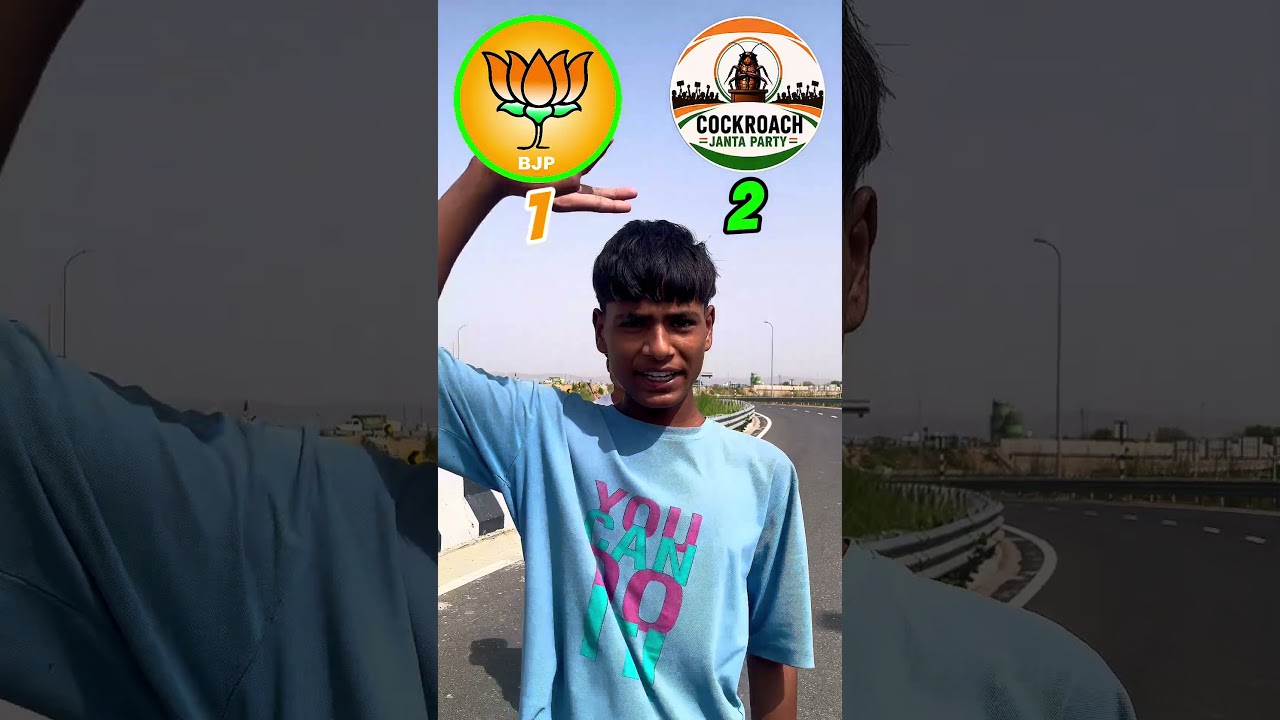 Cockroach janta party vs BJP Sarkar voting competition challenge video #cockroachjantaparty #bjp ￼