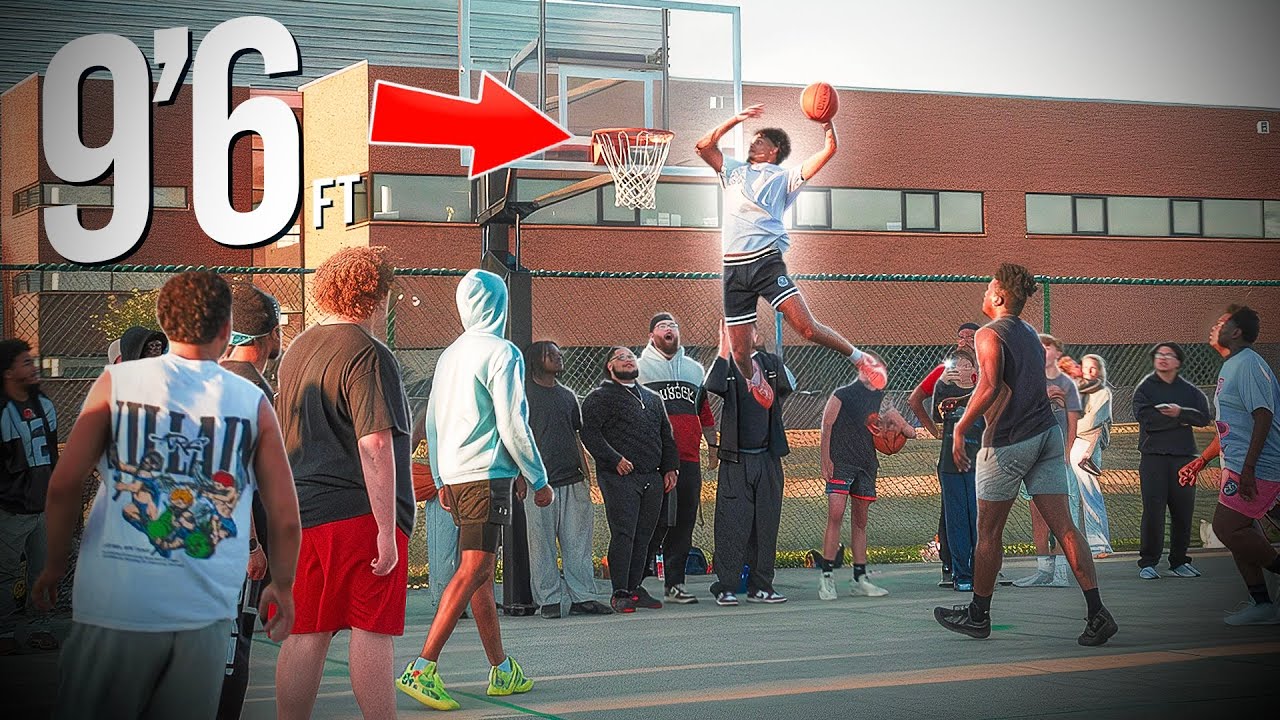 We SECRETLY Lowered The Rim On Park Hoopers... (ft. PRO DUNKER)