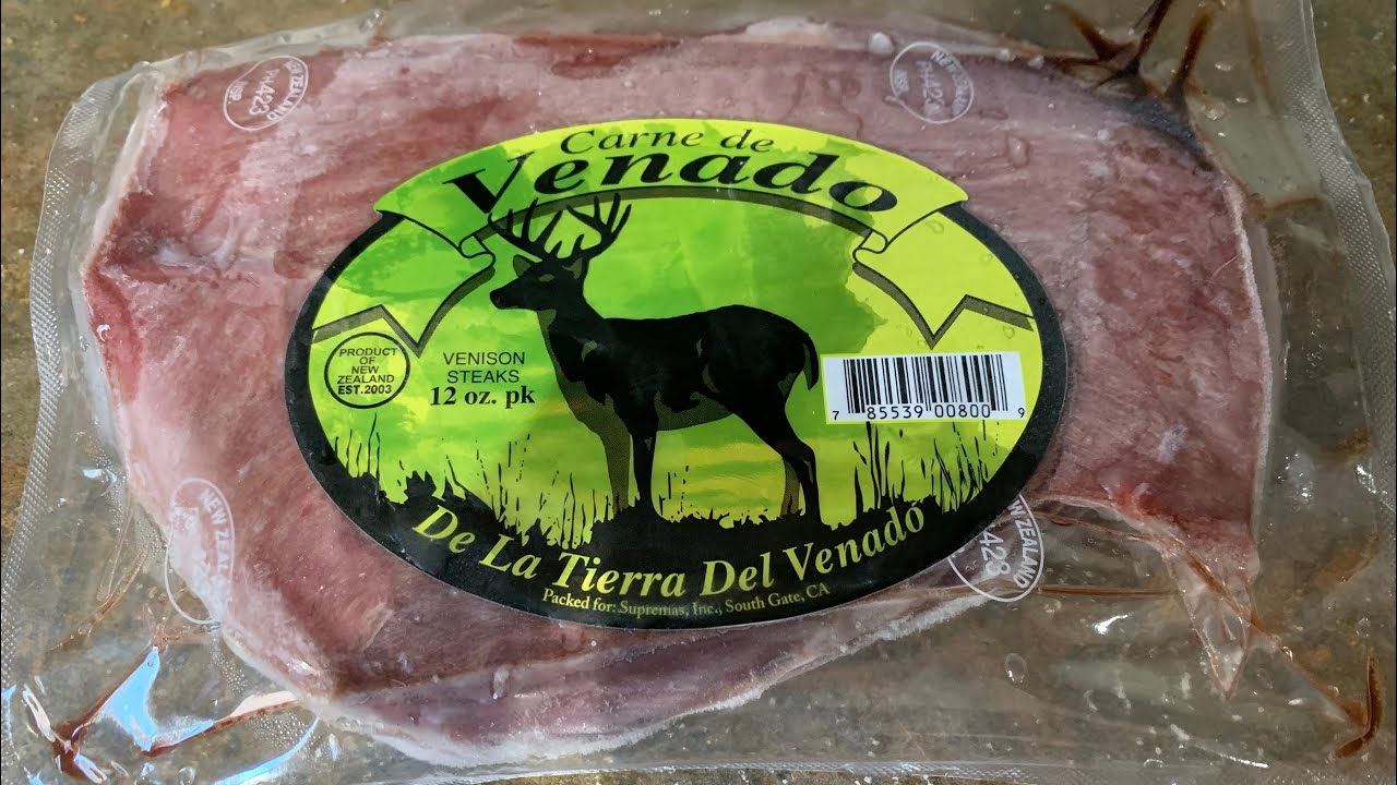 Cosinando carne premium de venado (cooking deer steak)