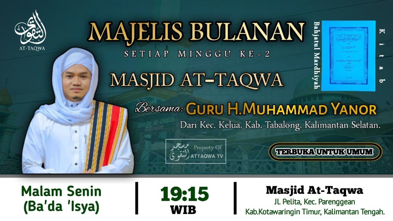 🔴[LIVE] Kajian Rutin Bersama Guru H. Yannor | Kitab Bahjatul Mardhiyyah | Masjid Attaqwa Parenggean