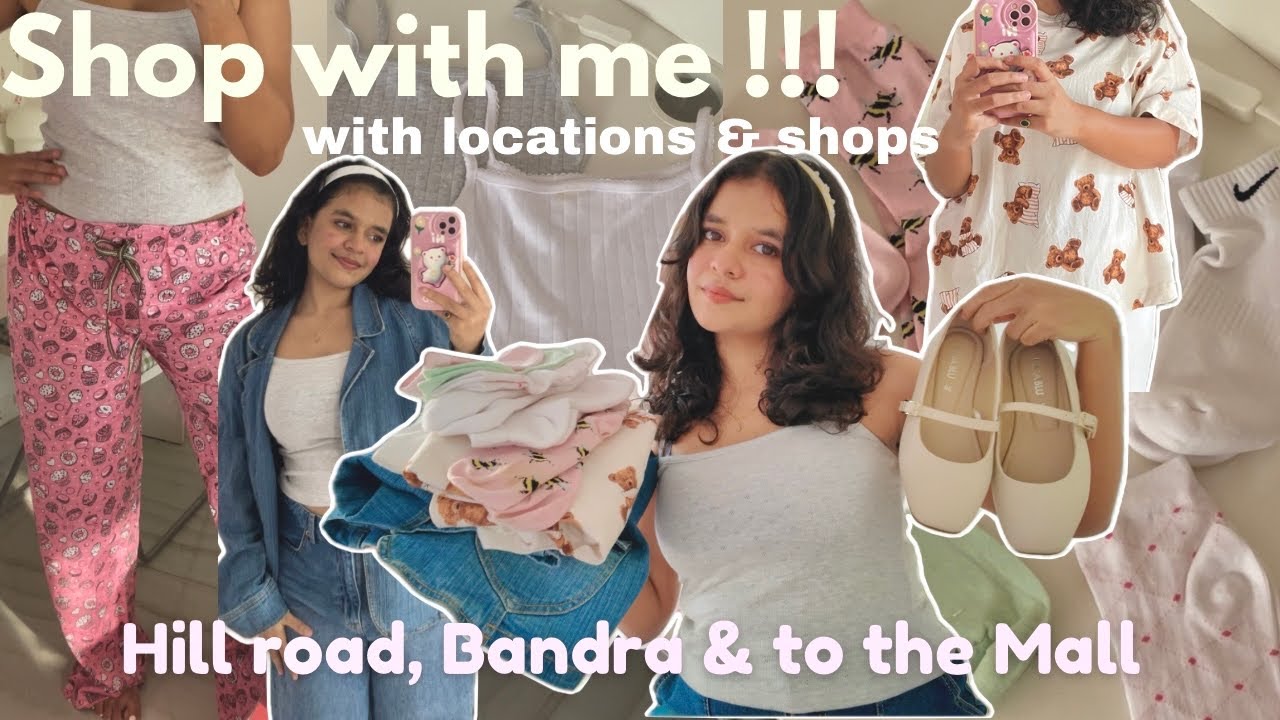 shop with me in Mumbai 🛒 ,slowly buying my DREAM WARDROBE at hill road & to the mall, fav places 🛍️