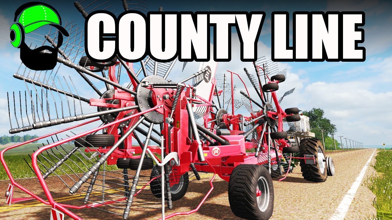 Farming Simulator 17 - County Line - Breaking in a new Rake #FS17