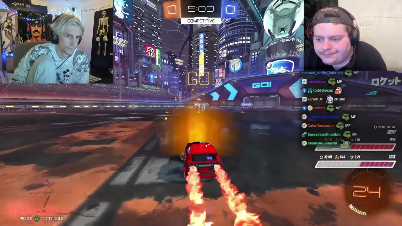 XQC PLAYS ROCKET LEAGUE WITH JESSE #20