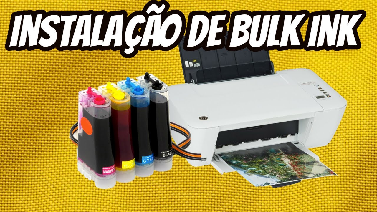 Montagem Instalação  BULK INK EM UMA IMPRESSORA HP