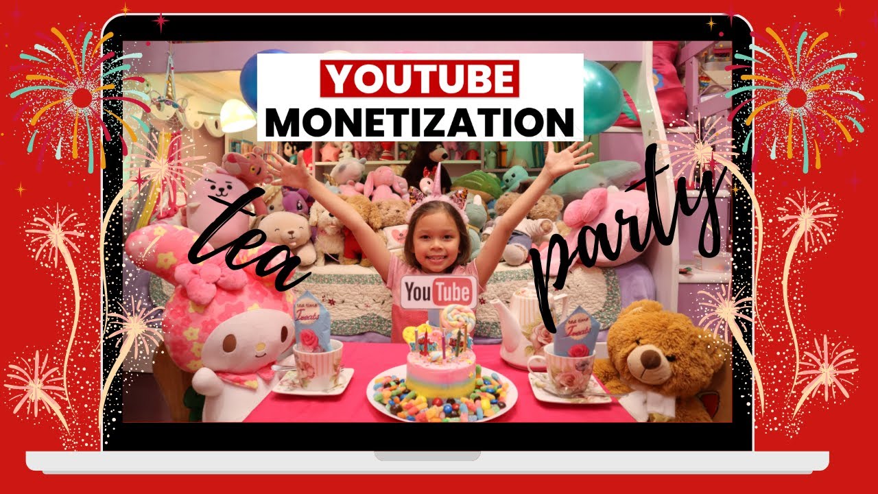 Youtube Monetization Celebration | Tea and cake party with my plushies and stuffies