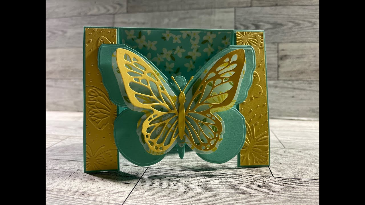 Beautiful Butterflies Bridge Card