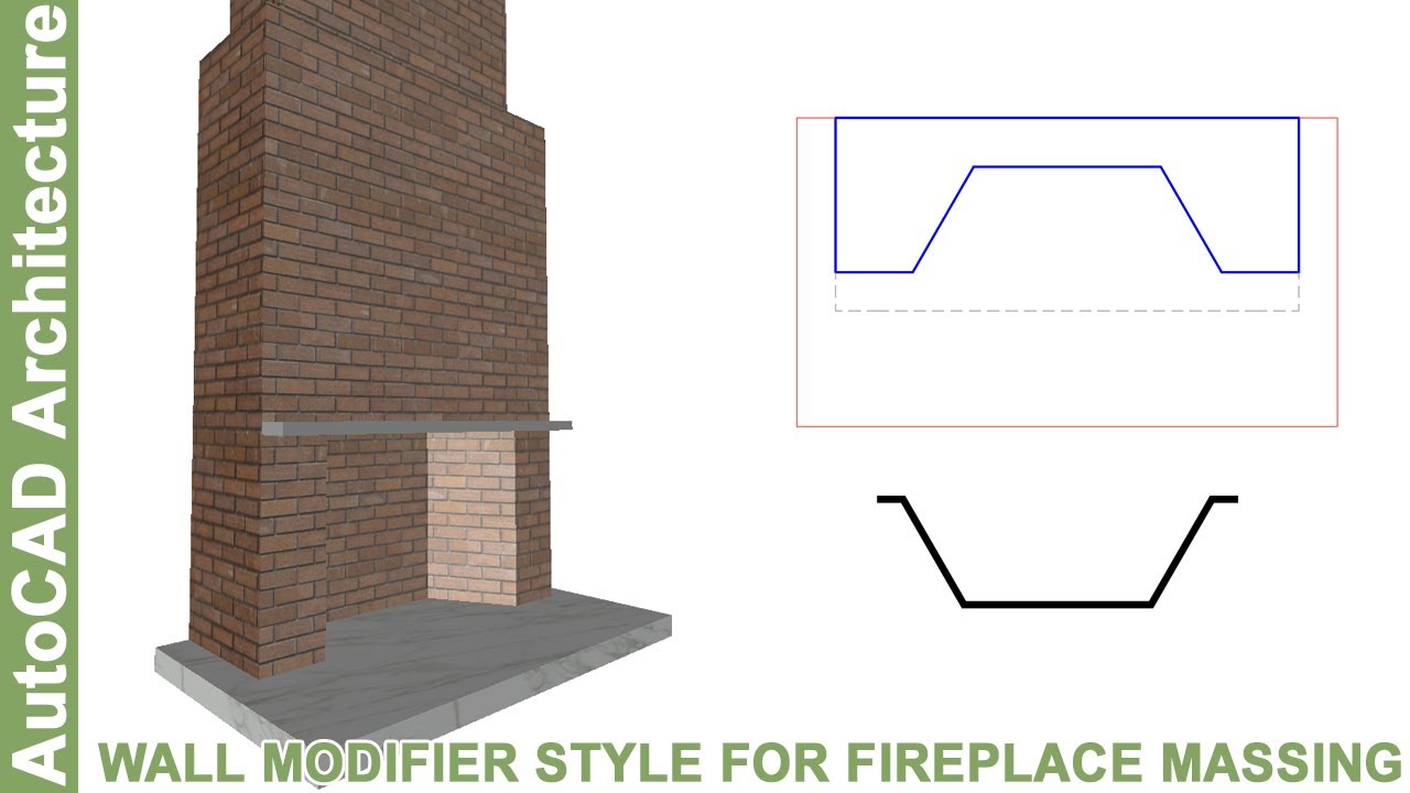 Wall Modifiers and Fireplace Massing in AutoCAD Architecture