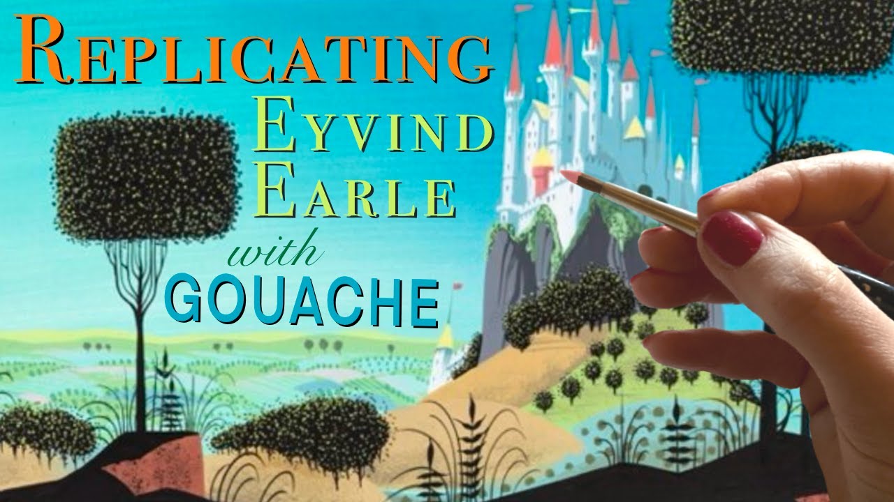 Replicating Eyvind Earle's Concept Art for Disney's (1959) Sleeping Beauty Using Acrylic Gouache