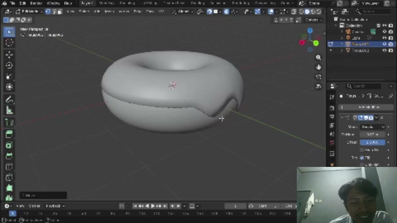 Tutorial Video 3D Donat in Blender