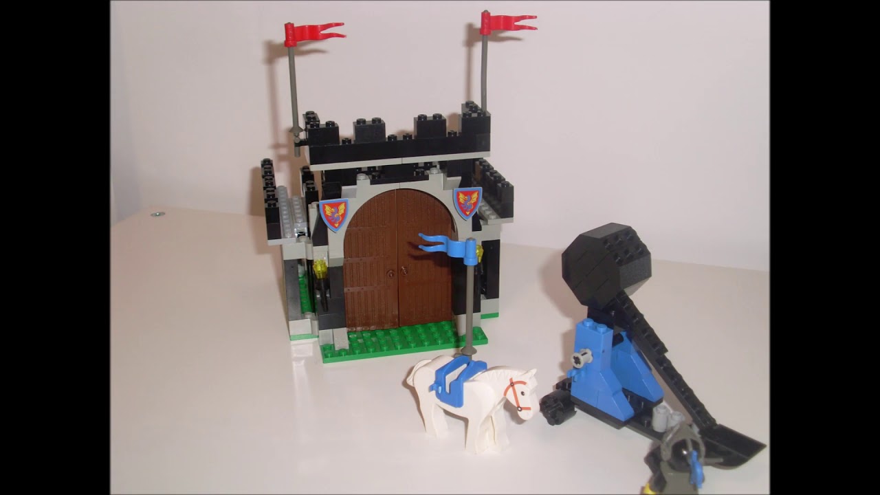 LEGO 6059 Knight's Stronghold [Black Knights Castle] Brama do miasta z aresztem i katapultą rok 1990