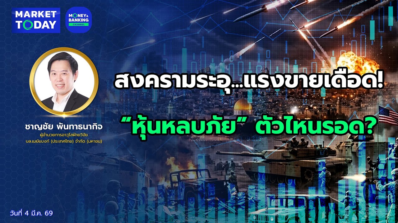 #LIVE ! สงครามระอุ..แรงขายเดือด! “หุ้นหลบภัย” ตัวไหนรอด? | Market Today
