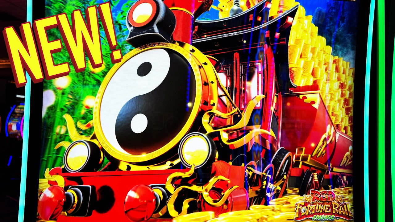 BIG WIN ON A NEW TRAIN SLOT IN VEGAS!!!!