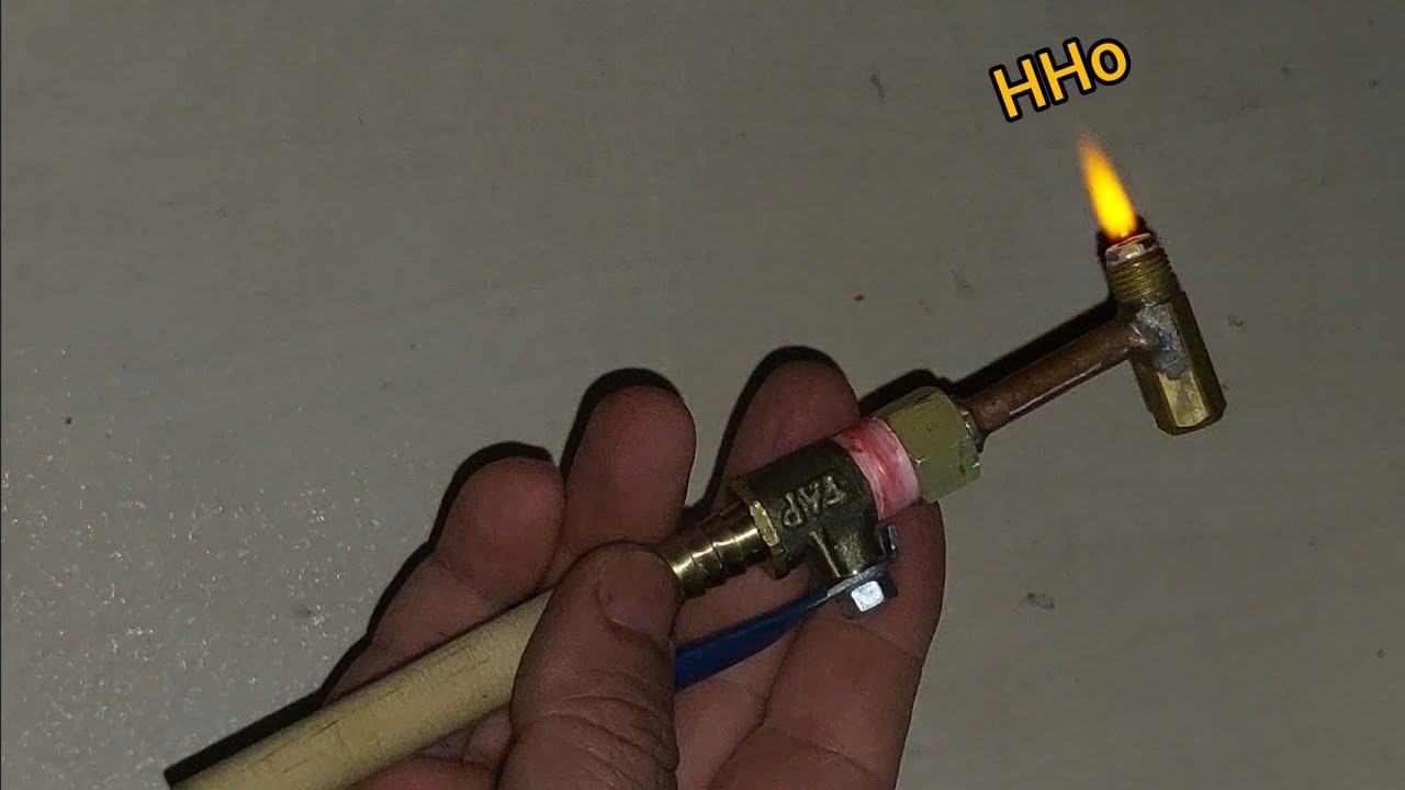 How to make a mini torch with water fuel  _    How to make free energy at home