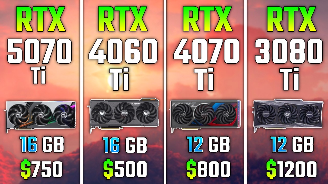 RTX 5070 Ti vs RTX 4060 Ti vs RTX 4070 Ti vs RTX 3080 Ti | Test in 7 Games
