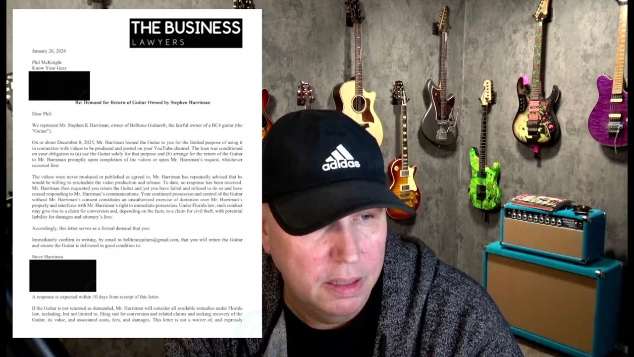 I'm Being Sued By Guitar Brand, My Response To The Legal Notice