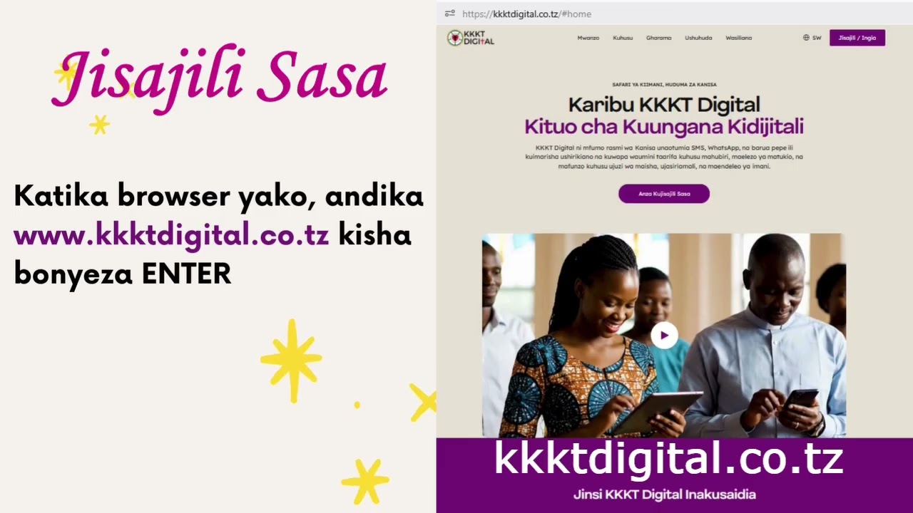 VIDEO HII INAELEKEZA NAMNA YA KUJISAJILI KATIKA KKKT DIGITAL - JISAJILI SASA