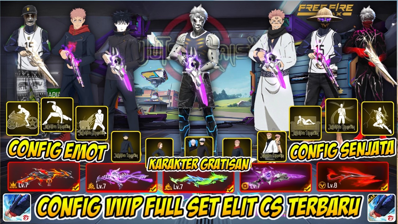 CONFIG FF‼️CONFIG SET ELIT CS FF MAX & FF ORI x JUJUTSU KAISEN‼️WORK SETELAH UPDATE TERBARU 2026