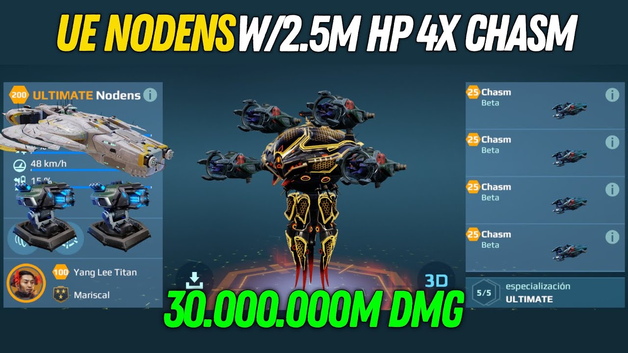 Ultimate Nodens w/2.5M HP - 30m dmg &iexcl;wow best titan 2025! 💥 | War Robots #WRWinElox