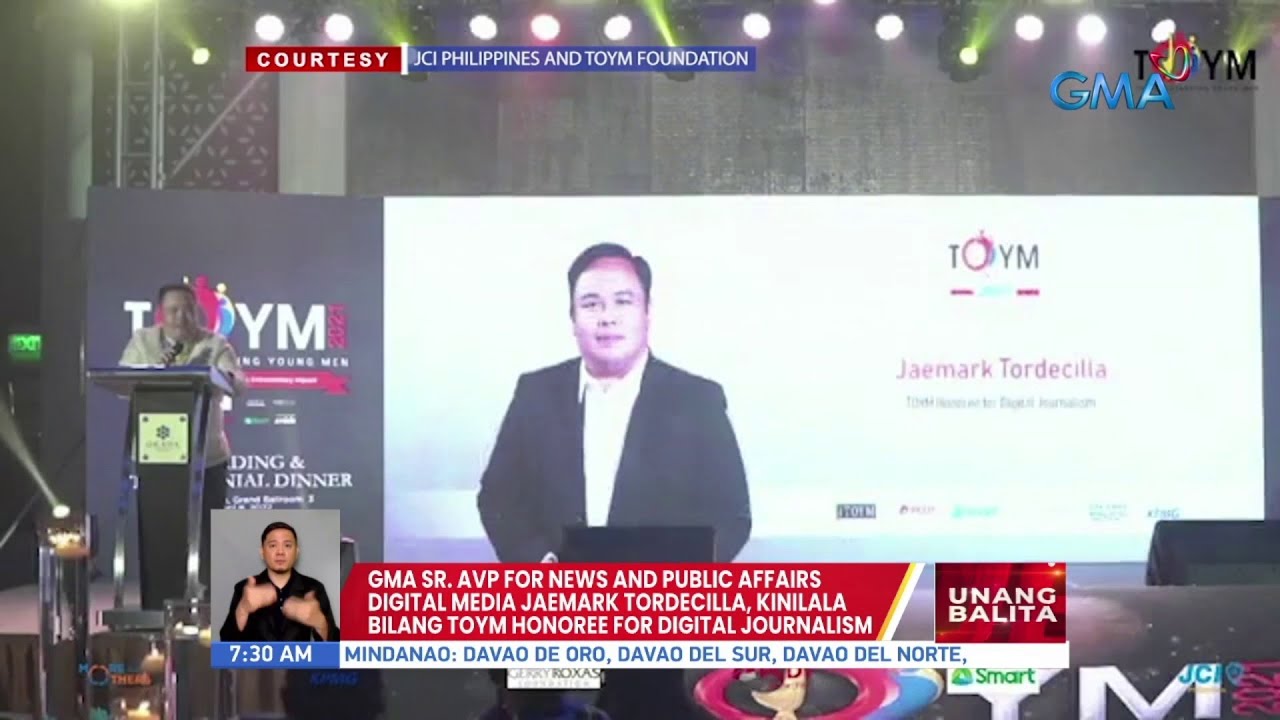GMA Sr. AVP for News and Public Affairs Digital Media Jaemark Tordecilla, kinilala bilang ... | UB