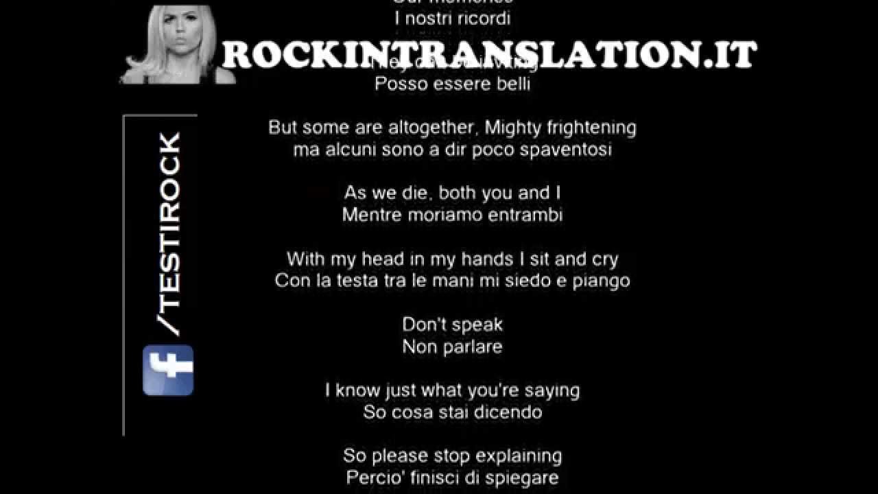 Don't Speak - No Doubt con testo e traduzione