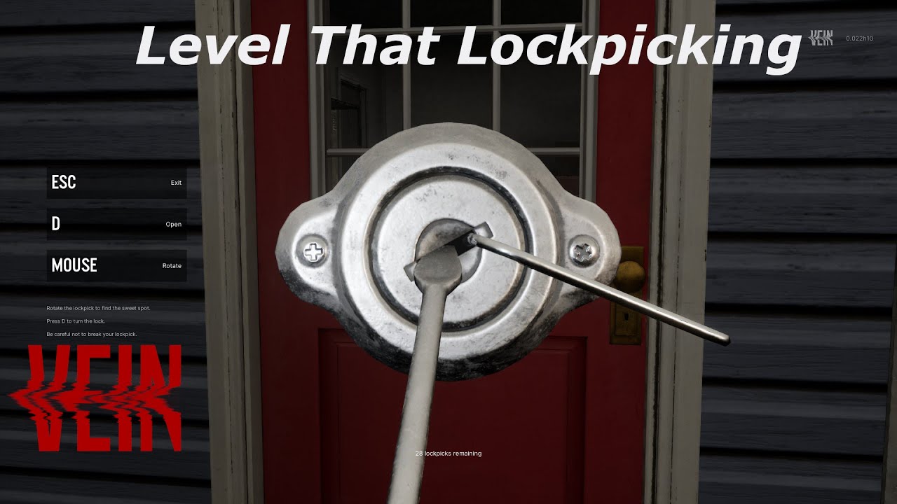 Raise Your Lockpicking Skill In Vein the Easy Way.
