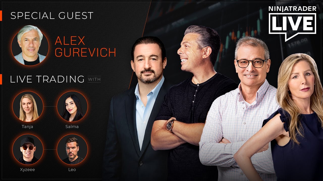 NinjaTrader Live | Futures Trading + Analysis w Alex Gurevich, Pharm, Tanja + Salma, Xy + Leo 2/9/26